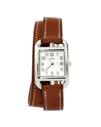 Cape Cod Double Tour Quartz Watch Stainless Steel and Leather 23