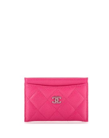 Classic Card Holder Quilted Caviar