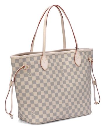 Louis Vuitton damier azur canvas neverfull MM N51107 White