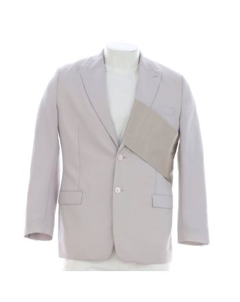 Men's Single Breasted Sash Blazer Wool Blend