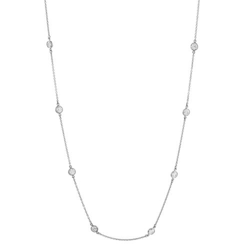 Elsa Peretti Diamonds By The Yard 20 Stone Necklace Platinum and Diamonds