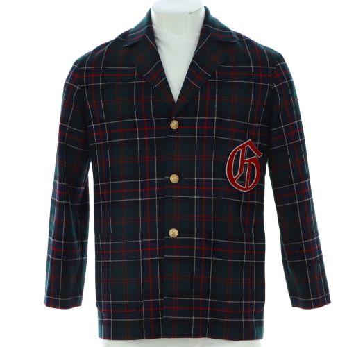 Men's Monaco Single Breasted Jacket Plaid Cashmere