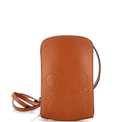 Anagram Wristlet Case Leather Mini