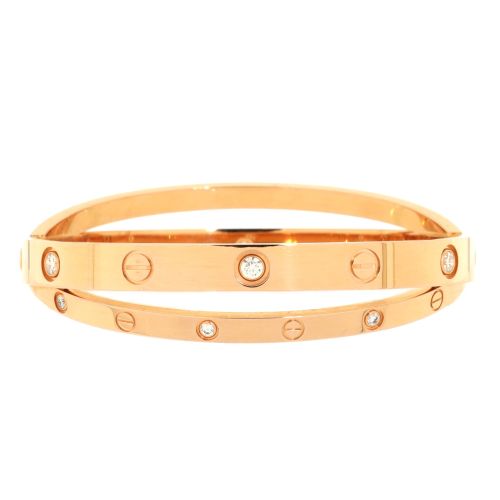 Double Love Bracelet 18K Rose Gold with Diamonds